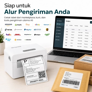 Printer Thermal Label & Resi | USB + Bluetooth