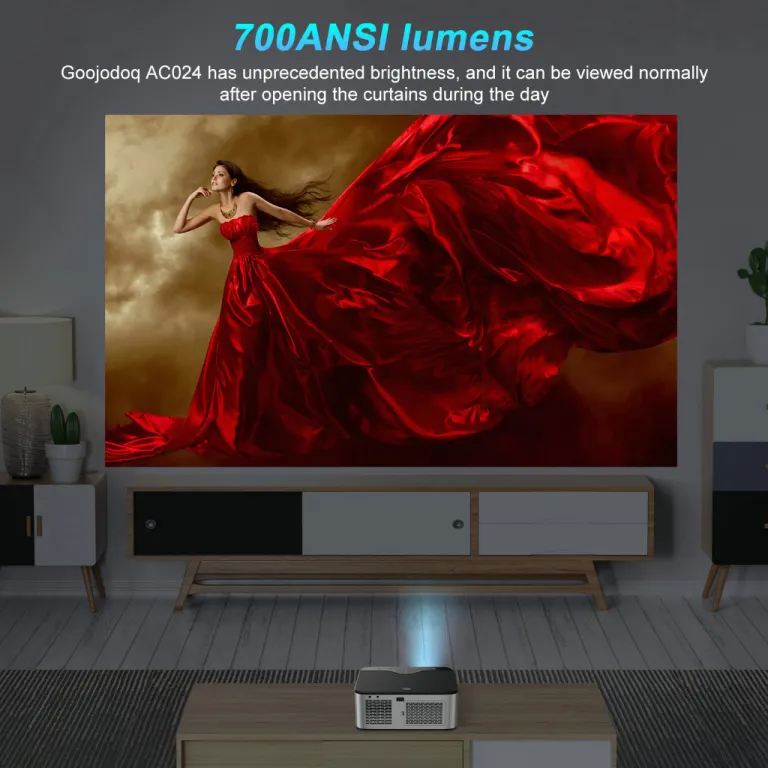 Goojodoq Proyektor Profesional Android 4k Wifi Full Hd 1080p 15500lm Suporta Android Sincronizando a Tela do Smartphone Home