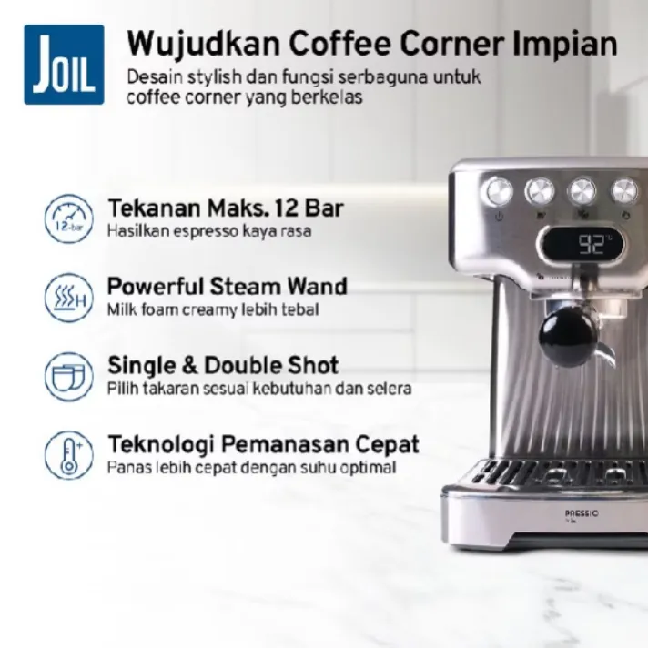 Joil Pressio Origin Mesin Kopi Espresso Machine 58mm Coffee Maker Rumahan - EP1 - gambar produk 5
