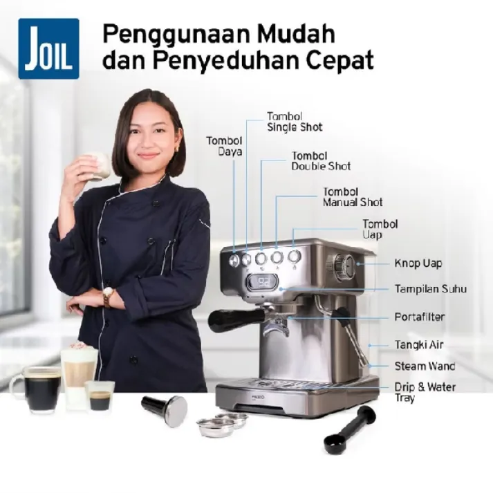Joil Pressio Origin Mesin Kopi Espresso Machine 58mm Coffee Maker Rumahan - EP1