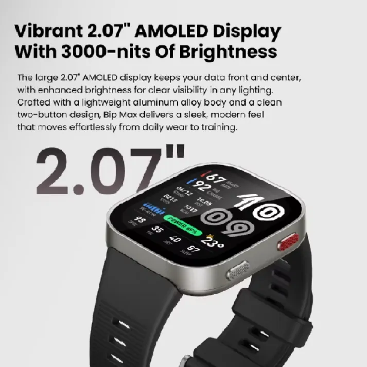 Amazfit BIP Max Smartwatch | GPS Sport Watch | Baterai 21 Hari | AMOLED Display | Waterproof 5 ATM | 140+ Sports Modes