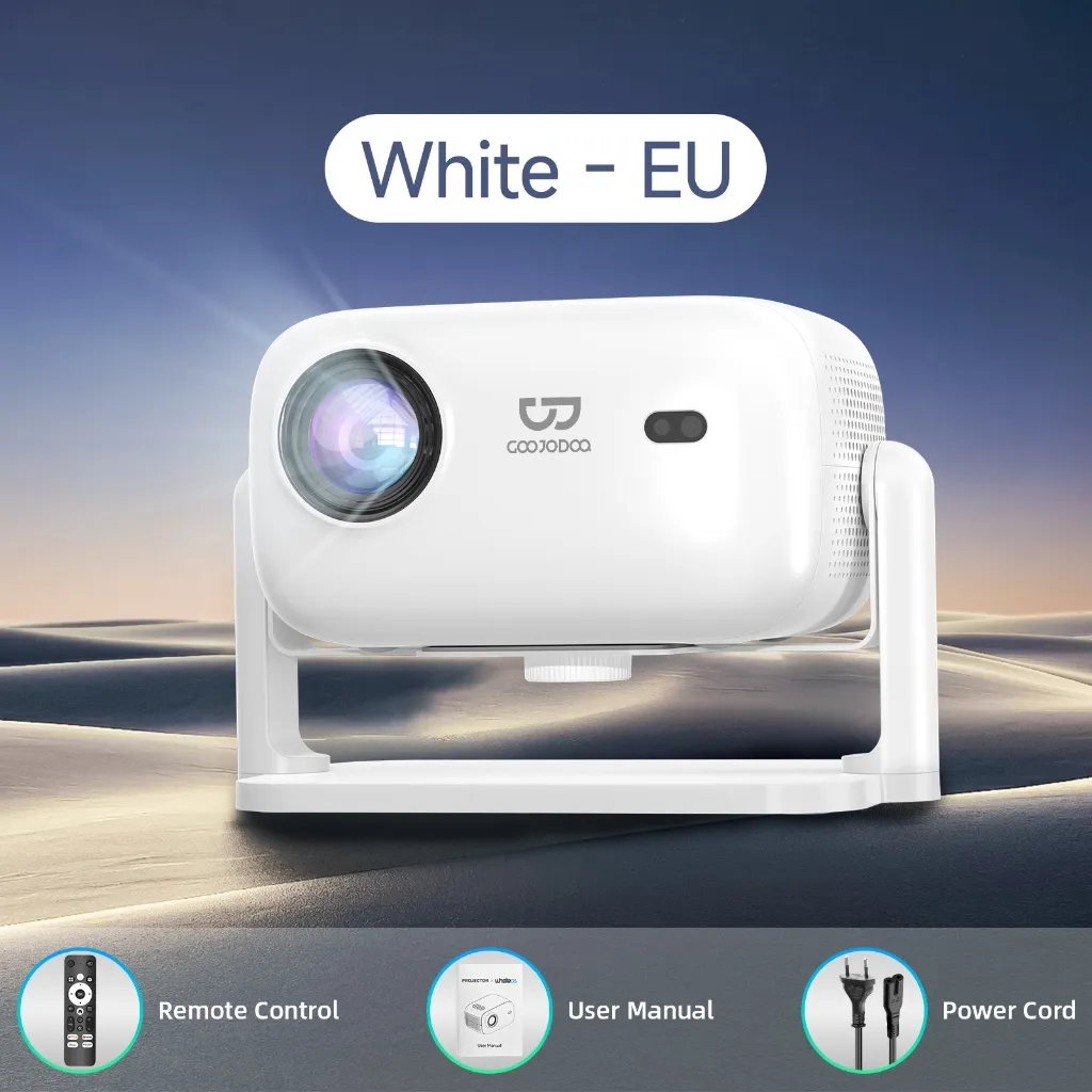 Goojodoq Proyektor Profesional Android 4k Wifi Full Hd 1080p 15500lm Suporta Android Sincronizando a Tela do Smartphone Home