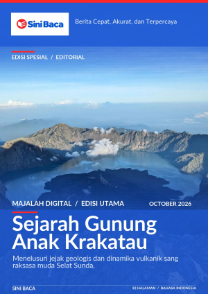 Sampul majalah digital Sejarah Gunung Anak Krakatau